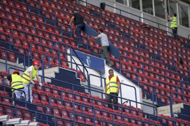 Galería de fotos del estado de las obras en el estadio pamplonés.