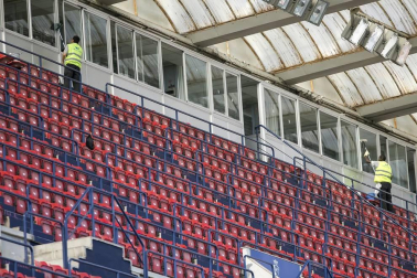 Galería de fotos del estado de las obras en el estadio pamplonés.