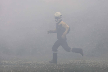 Galería de fotos del incendio de Olaz, el 26 de agosto de 2019