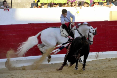 Todas las fotos del encierro del día 3 de septiembre de fiestas de Peralta, del sorteo de toros y de la corrida de rejones