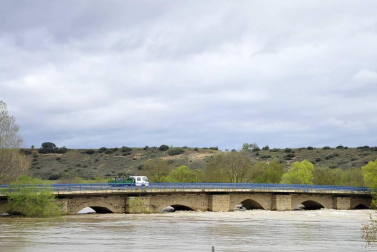 Imágenes de las inundaciones en los términos de varias localidades de la Zona Media como Falces, Miranda de Arga y Larraga.