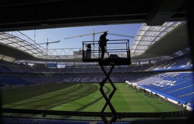 Aspecto del estadio de la Real Sociedad tras las reformas.