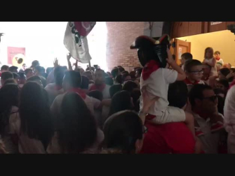 Tradicional acto del 'Bolo' en fiestas de Fitero