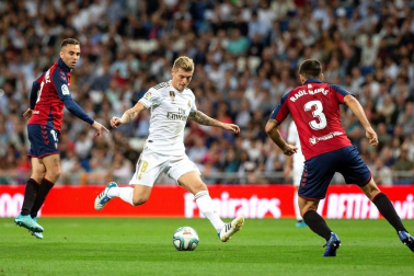 Encuentro de la Jornada 6 de LaLiga Santander 2019-2020 disputado en el estadio Santiago Bernabéu.