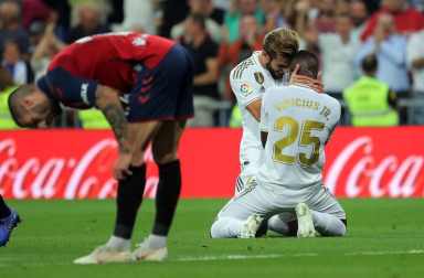 Encuentro de la Jornada 6 de LaLiga Santander 2019-2020 disputado en el estadio Santiago Bernabéu.