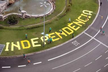 La manifestación registra la participación más baja de los últimos años.