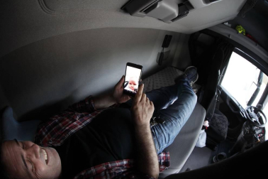 Fotos del día a día de un camionero.