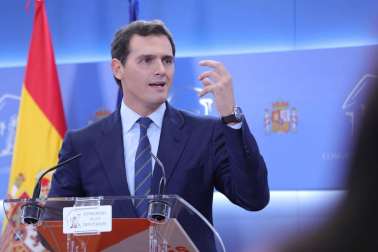 Rivera, en su comparecencia tras la sentencia del 'procés'.