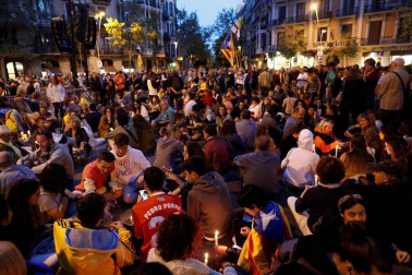 El Eixample de Barcelona se transformó este martes en el escenario de una batalla campal
