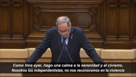 Torra: "La respuesta es clara, se tendrán que volver a poner las urnas"
