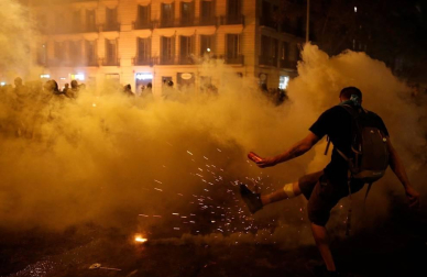 La cinco marchas independentistas colapsan las principales vías de Barcelona