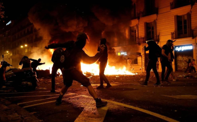 La cinco marchas independentistas colapsan las principales vías de Barcelona