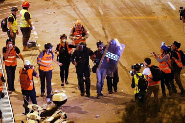 La cinco marchas independentistas colapsan las principales vías de Barcelona
