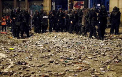 La cinco marchas independentistas colapsan las principales vías de Barcelona