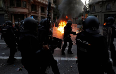 La cinco marchas independentistas colapsan las principales vías de Barcelona