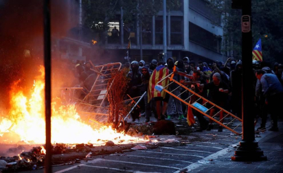 La cinco marchas independentistas colapsan las principales vías de Barcelona