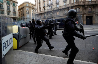 La cinco marchas independentistas colapsan las principales vías de Barcelona