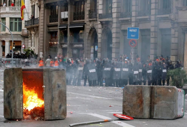 La cinco marchas independentistas colapsan las principales vías de Barcelona