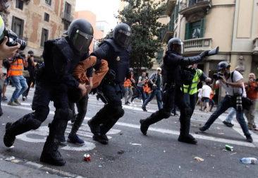 La cinco marchas independentistas colapsan las principales vías de Barcelona