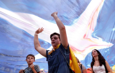 La cinco marchas independentistas colapsan las principales vías de Barcelona