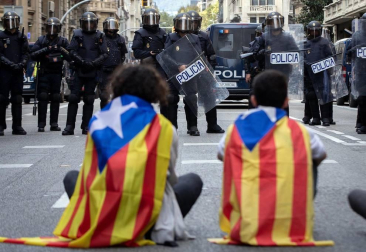 La cinco marchas independentistas colapsan las principales vías de Barcelona