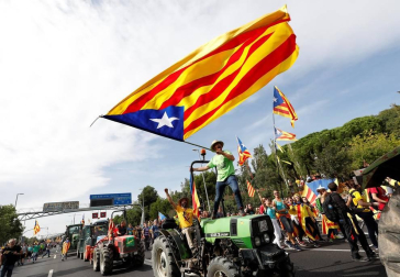 La cinco marchas independentistas colapsan las principales vías de Barcelona
