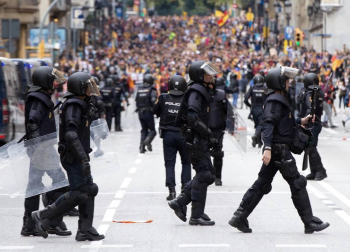 La cinco marchas independentistas colapsan las principales vías de Barcelona