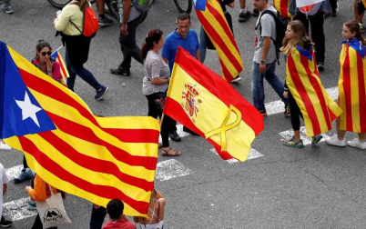 La cinco marchas independentistas colapsan las principales vías de Barcelona