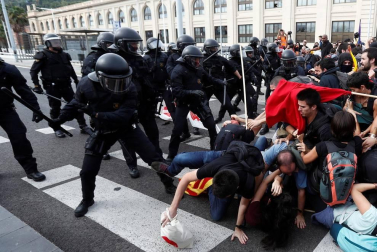 La cinco marchas independentistas colapsan las principales vías de Barcelona