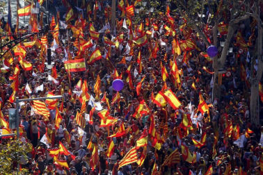 Manifestación convocada por Sociedad Civil Catalana