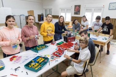 Alumnado del colegio La Anunciata de Tudela-FESD durante una jornada lectiva.