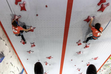 Fotos de las pruebas de velocidad en la disputa del Campeonato de España de Escalada que se celebra en Rocópolis