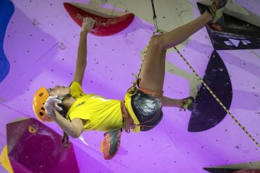 Pruebas de la competición disputadas este sábado en el Rocódromo de Berrioplano, que acogió las finales en la penúltima jornada de los Nacionales.
