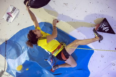 Pruebas de la competición disputadas este sábado en el Rocódromo de Berrioplano, que acogió las finales en la penúltima jornada de los Nacionales.