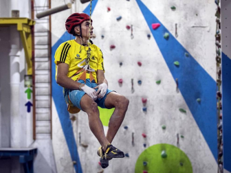 Pruebas de la competición disputadas este sábado en el Rocódromo de Berrioplano, que acogió las finales en la penúltima jornada de los Nacionales.