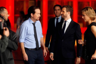 Pedro Sánchez (PSOE), Pablo Casado (PP), Pablo Iglesias (Unidas Podemos), Alberti Rivera (Ciudadanos) y Santiago Abascal (VOX) protagonizaron el único debate entre los candidatos en la campaña electoral de las elecciones generales que se celebran el 10 de noviembre de 2019.