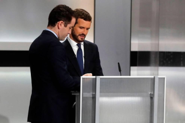 Pedro Sánchez (PSOE), Pablo Casado (PP), Pablo Iglesias (Unidas Podemos), Alberti Rivera (Ciudadanos) y Santiago Abascal (VOX) protagonizaron el único debate entre los candidatos en la campaña electoral de las elecciones generales que se celebran el 10 de noviembre de 2019.