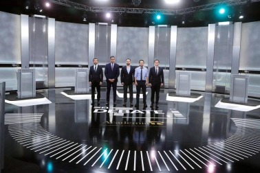 Pedro Sánchez (PSOE), Pablo Casado (PP), Pablo Iglesias (Unidas Podemos), Alberti Rivera (Ciudadanos) y Santiago Abascal (VOX) protagonizaron el único debate entre los candidatos en la campaña electoral de las elecciones generales que se celebran el 10 de noviembre de 2019.