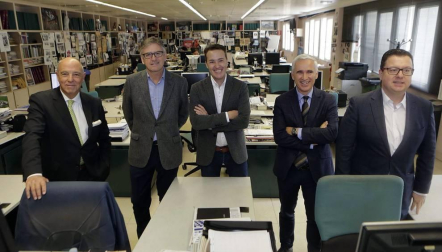 Carlos Zufía Sanz, Javier Tajadura Tejada, Luis Campos Iturralde, Javier Taberna Jiménez y Carlos Medrano Sola han debatido sobre la próxima cita electoral