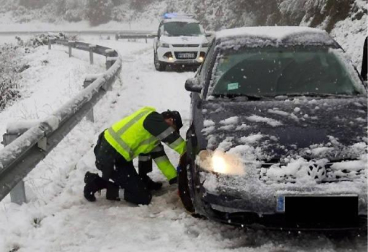 La nieve ha vuelto a Navarra en las últimas horas. La cota subirá en las próximas horas hasta los 1.200/1.000 metros.