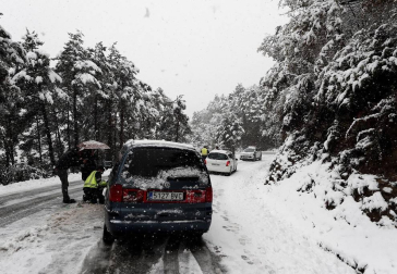 La nieve ha vuelto a Navarra en las últimas horas. La cota subirá en las próximas horas hasta los 1.200/1.000 metros.