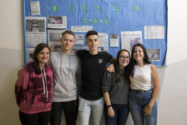 Alumnado del colegio Calasanz Escolapios de Pamplona durante una jornada lectiva.