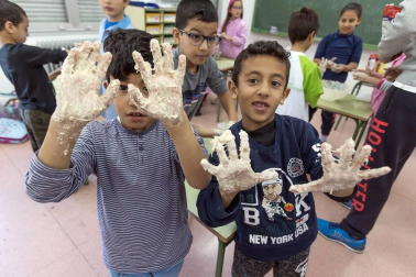 Alumnado del CP Juan de Palafox de Fitero durante una jornada lectiva.