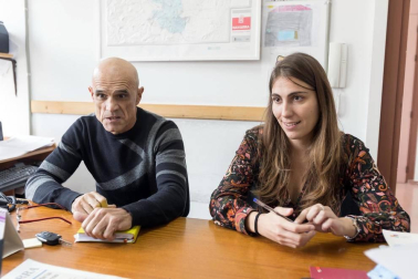 Alumnado del CP Juan de Palafox de Fitero durante una jornada lectiva.