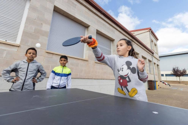 Alumnado del CP Juan de Palafox de Fitero durante una jornada lectiva.