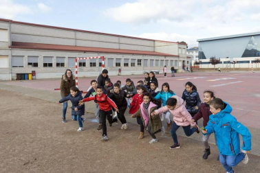Alumnado del CP Juan de Palafox de Fitero durante una jornada lectiva.