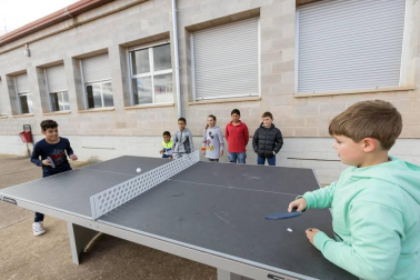 Alumnado del CP Juan de Palafox de Fitero durante una jornada lectiva.