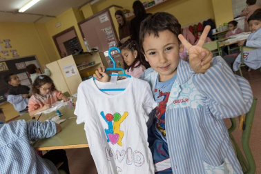 Alumnado del CP Juan de Palafox de Fitero durante una jornada lectiva.