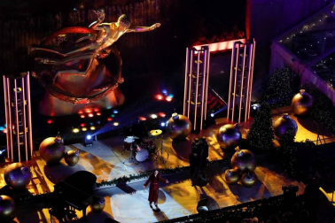 Fotos del encendido del árbol del Rockefeller Center, en Nueva York