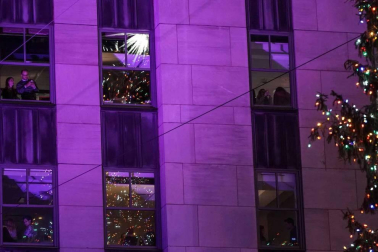 Fotos del encendido del árbol del Rockefeller Center, en Nueva York
